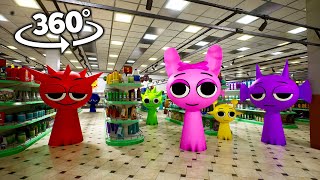 Incredibox Sprunki In Supermarket 360°  4K  VR  360 Video [upl. by Gnof]