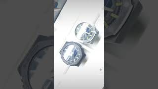 casio GSHOCK GA2100 custom lume index  hands glowing tosca vs lime [upl. by Navak]