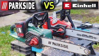 Parkside PKSA 40 Li B 2 vs Einhell Ge Lc 3635 [upl. by Enelav]