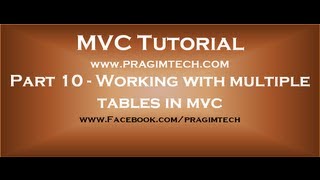 Part 10 Working with multiple tables in mvc [upl. by Caleb834]