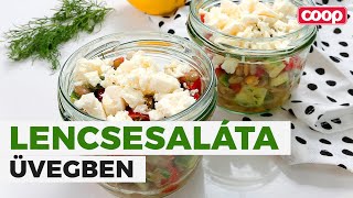 Lencsesaláta üvegben  Coop recept [upl. by Stricklan599]