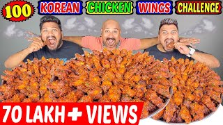 100 SPICY KOREAN WINGS EATING CHALLENGE  100 SPICIEST KOREAN CHICKEN WINGS COMPETITION  Ep350 [upl. by Elaweda]