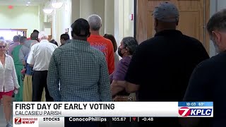 Thousands cast ballots in Calcasieu Parish on day one of early voting [upl. by Retseh396]