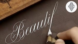 Oddly Satisfying Video Best Copperplate Calligraphy Compilation [upl. by Airot]