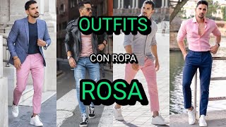 Outfits con ropa de color ROSA para hombre [upl. by Tiler147]