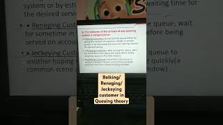 Balking Reneging Jockeying customers in queuing theory quickrevision operationmanagement [upl. by Zonnya437]