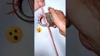 magic tricks with rope and lockshortsfeed diy rope ropetrick shorts dailytipsandtricks yt [upl. by Sillihp]