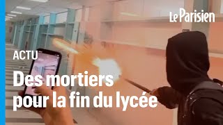 Élèves cagoulés mortiers fumigènes… ce lycée pris d’assaut pour fêter la fin dannée scolaire [upl. by Folly]