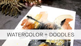 easy abstract technique doodling with masking fluid [upl. by Evanthe]