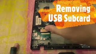 Lenovo Thinkpad T460s T470s Removing USB Subcard [upl. by Ardehs259]