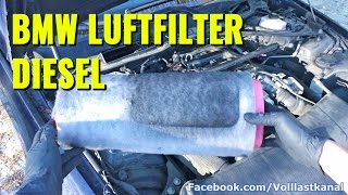 BMW LUFTFILTER KAMPF  M47 Diesel Luftfilter RICHTIG wechseln  320D 520D 118D Change BMW Air Filter [upl. by Tiphany]