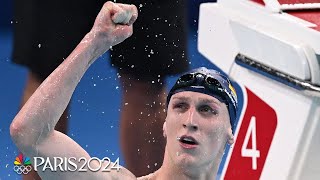 Lukas Maertens reaches to near WORLD RECORD in mens 400m freestyle  Paris Olympics  NBC Sports [upl. by Croft272]