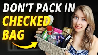 10 Things to NEVER Pack in a Checked Bag TSA rules amp tips 2024 [upl. by Celina]