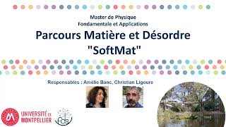 Présentation du parcours Matière et Désordre  SoftMat Physique [upl. by Nylloh]