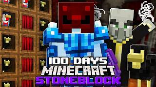 I Survived 100 Days in a STONEBLOCK in Minecraft [upl. by Dnarb]