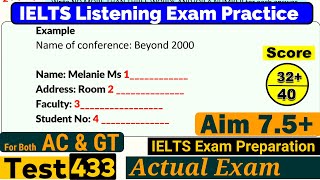 IELTS Listening Practice Test 2024 with Answers Real Exam  433 [upl. by Johnnie]