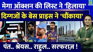 IPL Mega Auction से पहले BCCI की List ने चौंकाया विदेशी Cricketers पर भारी देसी नाम  Base Price [upl. by Ailec]