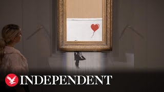 Banksy’s shredded painting sells for more than £18m [upl. by Ereveniug308]