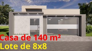 “Casa Compacta e Moderna de 140m² em Lote 8x18 Planta Completa ” [upl. by Frere]