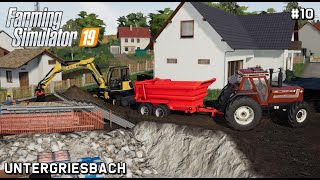 JCB HYDRADIG 110W  Public Works and Farming  Untergriesbach  Farming Simulator 19  Episode 10 [upl. by Wynn]