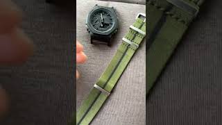 Casioak GShock GA2100 with a GreenBlack Nato Deluxe [upl. by Atteuqcaj]