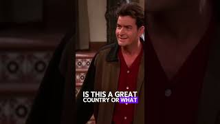 Two And A Half Men  Charlie Harper Loves America shorts twoandahalfmen funny [upl. by Farlay]