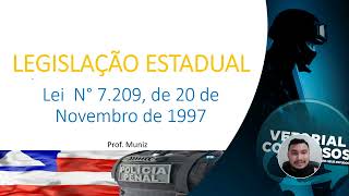 Lei N° 7209 de 20 de Novembro de 1997 Grupo Ocupacional Serviços Penitenciários PPBA [upl. by Oby]