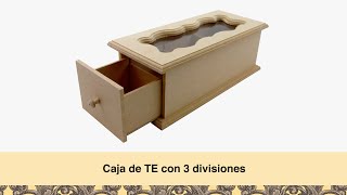 Caja de Té  3 Divisiones  Fibrofacil [upl. by Hardden849]