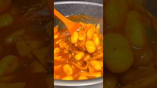 Gnocchi tteokbokki koreanstreetfood gochujang ketchup pasta [upl. by Hennebery]