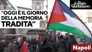 Manifestazione per il popolo palestinese a Napoli quotOggi è la giornata della Memoria traditaquot [upl. by Augustus]