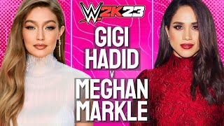 💥 WWE 2K23 l Gigi Hadid v Meghan Markle  Singles Wrestling Match 💥 [upl. by Janice233]