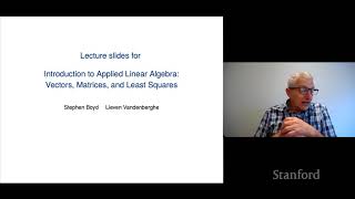 Stanford ENGR108 Introduction to Applied Linear Algebra  2020  Lecture 1  Introduction [upl. by Schulze478]