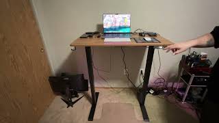 FAMISKY Standing Desk Dual Motors Adjustable Height Electric Stand up Desk [upl. by Hamfurd450]