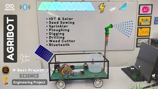 IOT Agriculture Robot with Seed Sowing Pesticides Sprinkler Ploughing Digging Drilling etc [upl. by Eimmat]