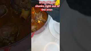 Braised lamb shanks out of the oven braisedlambshanks lambshank lambrecipes comfortfood ￼ [upl. by Dnomder305]