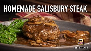 Salisbury Steak Recipe  Easy One Pan Meal [upl. by Kawasaki]