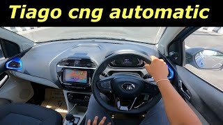 Tata Tiago CNG Automatic Drive Review Best Automatic CNG Car  Underpower  All Details [upl. by Falkner]