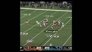 Bengals get a punt blocked but hits off a Dallas player so the Bengals get it back bengals nfl [upl. by Akanke]