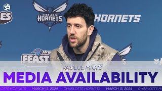 Hornets vs Suns Vasa Micic Postgame Media Availability  3152024 [upl. by Donnelly]