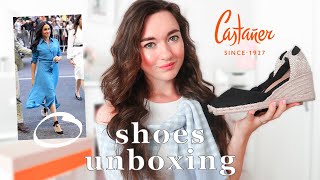 I GOT MEGHAN MARKLES SHOES  Unboxing Castaner Wedge Espadrilles Carina 60 [upl. by Tillinger]