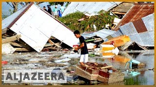 🇮🇩 Indonesia Tsunami death toll tops 800 amid search for survivors  Al Jazeera English [upl. by Hgielsel]