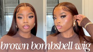 this is your sign to get a chocolate brown wig install tutorial with widows peak 😍  ft Alipearl [upl. by Hieronymus]