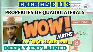 exercise 113 class 8th wow maths solutions properties of quadrilaterals [upl. by Riem48]