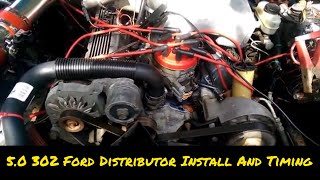 How To 50 302 Distributor Install And Setting Ignition Timing [upl. by Frederich142]