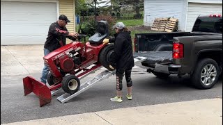 Loading the Wheel Horse C120 to deliver to its new owner [upl. by Cirederf]