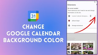 How to Change Google Calendar Background Color 2024 EASY  Customize Google Calendar BG Color [upl. by Knowles699]