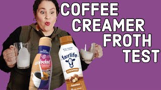 Which Coffee Creamer Froths Best NEW Coffeemate amp Fairlife Creamer Froth Test [upl. by Akirret]