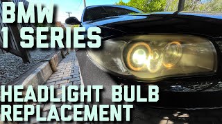 BMW E87 1 Series Headlight Bulb Replacement [upl. by Yahiya]