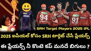 SRH Target Players 2025 Mega Auction  2025 IPL SRH Auction Strategy  VHR Cricket [upl. by Schenck315]