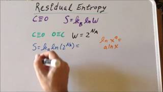 Thermodynamics residual entropy S calculation [upl. by Sclater]